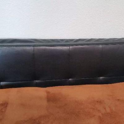 AFW Black Faux Leather Daybed with Single Mattress