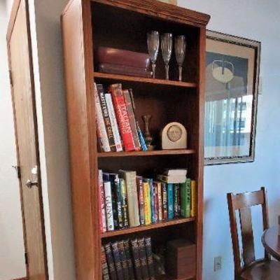 Tall Oak Wood Bookshelf