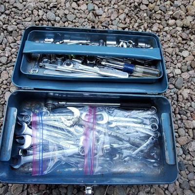 Small Vintage Metal Tool Box