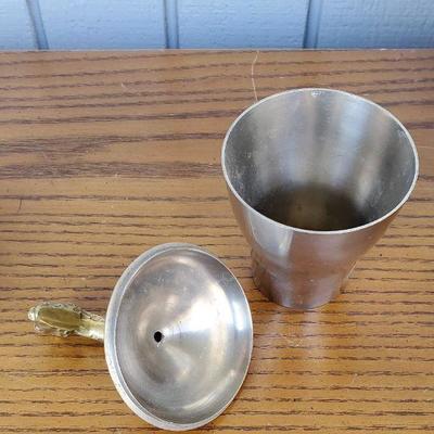 Giraffe Head Metal Cup Shaped Lidded Box