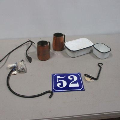 Lot 272 - Copper - Enamel - Metal Items