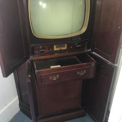 Mid Century Modern 1940's 1950's Vintage Capehart Television & Cabinet With Manual