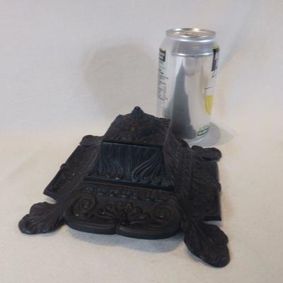 Iron Ink Well and Double Pen Holder