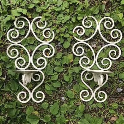 Pair of Metal Candle Holders