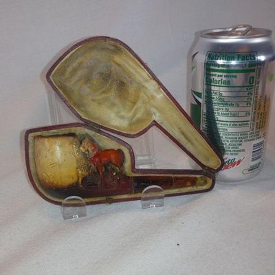 Meerchaum Pipe with Custom Leather Case