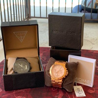 LOT 82 Men's designer wrist watches MICHAEL KORS & GUESS