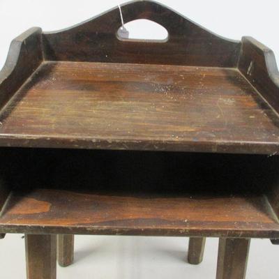 Lot 2 - Vintage Solid Wood Side Table 