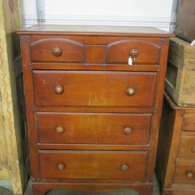 Lot 4 - Vintage Solid Wood 2 Over 3 Dresser 36