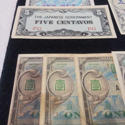 Collection of WWII Japanese Currency