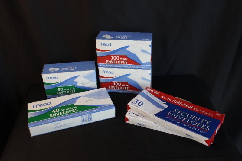 6 Boxes of White Envelopes