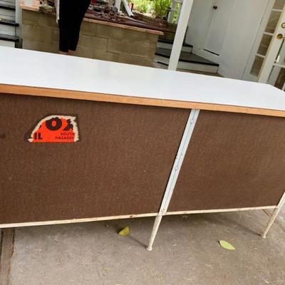 LOT 90 - RETRO 1970s Yellow & white dresser