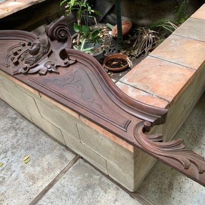 LOT 91 Antique carved topper  AS IS