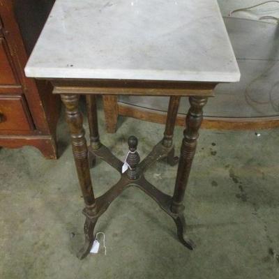 Lot 12 - Vintage Mahogany Lamp Table With Marble Top 14