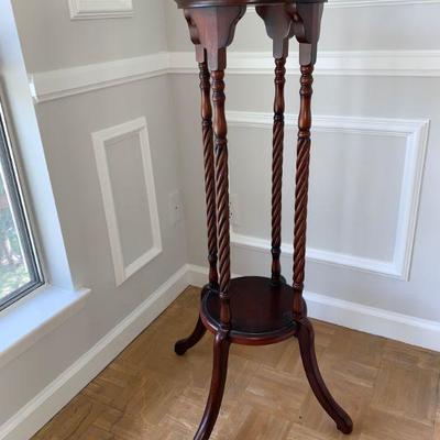 LOT 100  Barley twist tall plant stand