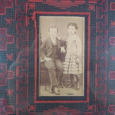 Framed Paper Embroidery with Old Photo