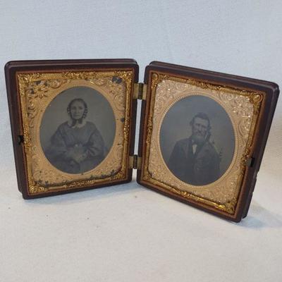 Double Ambrotype in Gouda Perche Mounting