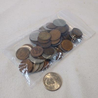 Baggie Full of Foreign and Old Coins