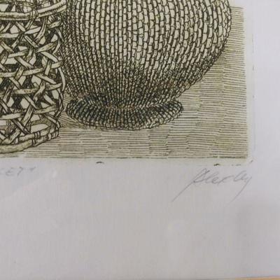 "House Baskets" Etching - Signed Artist Proof