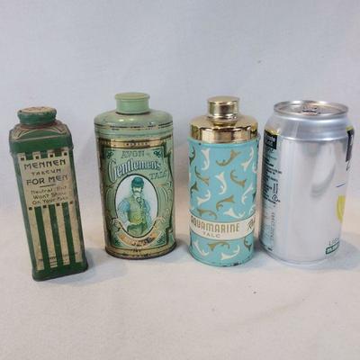 Trio of Vintage Talc Bottles
