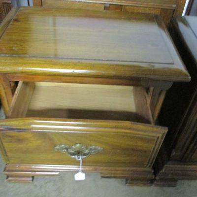 Lot 36 - Set of Solid Wood Night Stands (Only the 2 Stands Pictured in Front)