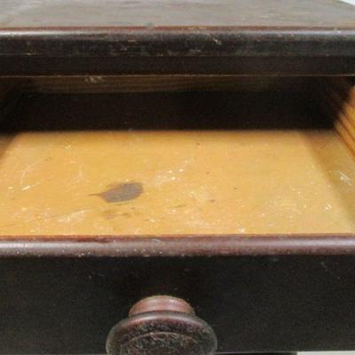 Lot 57 - Vintage Mahogany Solid Wood Single Drawer Side Table 