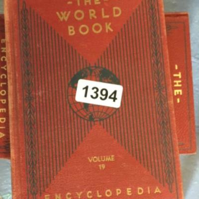 19 volume set of encyclopedias hard back lot 1394