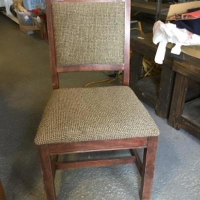 Wood and upholstered chair lot 1395