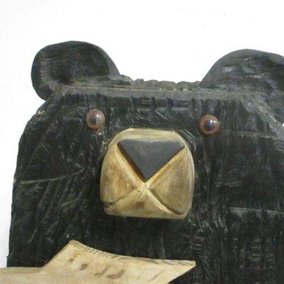 Lot 64 - Large Chain Saw Carved Wooden Welcome Black Bear 63