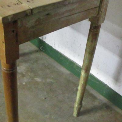Lot 75 - Vintage Primitive Solid Wood Table