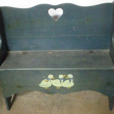 Lot 81 - Hand Crafted Storage Hall Bench 38