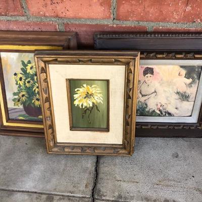 3 Small Framed Pieces of Art