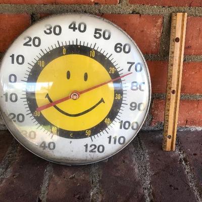 Vintage Happy Face Patio Thermometer 