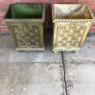 Pair of Vintage Trash Cans
