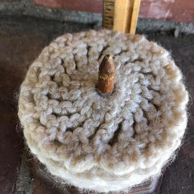 Crochet Coasters with Wood Holder