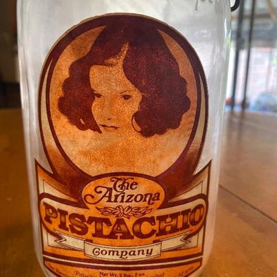 Vintage Arizona Pistachio Company Glass Jar