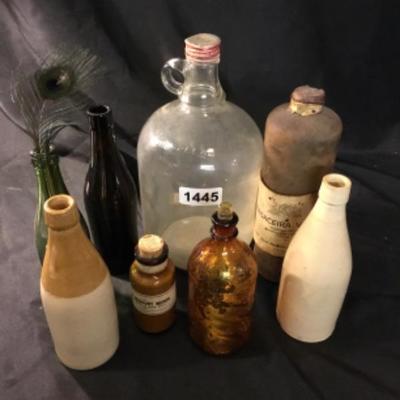 Assorted old bottles lot 1445