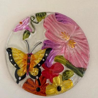 Glass Butterfly Plates and Coasters