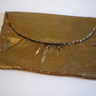 Gold Mesh Clutch Bag - Whiting and Davis