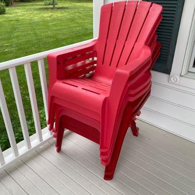 Lot # 22 Set of 6 Plastic Adirondack Chairs