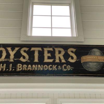 Lot # 27 Handmade Oyster Sign by Local Artist 