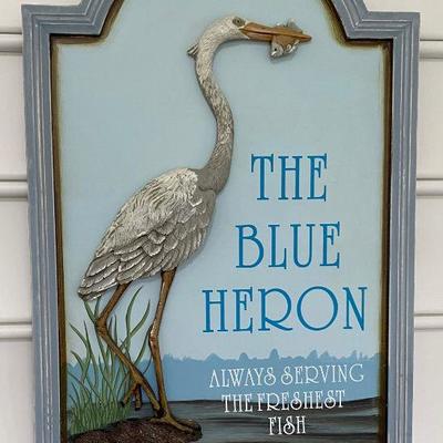 Lot # 28 The Blue Heron Sign 