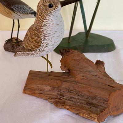 Lot # 33 Lot of Signed Wooden Carved Birds 