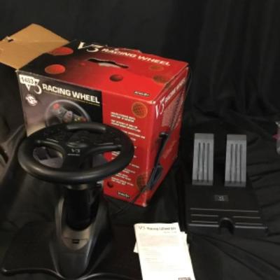 Nintendo N64 V3 Racing Wheel and power cord Lot 1483