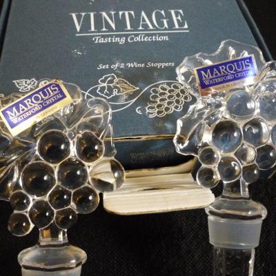 2 WATERFORD MARQUIS WINE STOPPERS IN BOX 