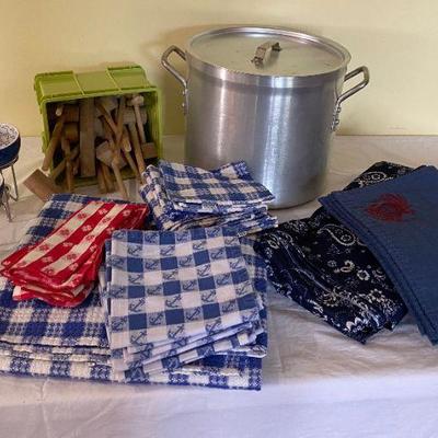 Lot #39 Crab Cookware and Linens