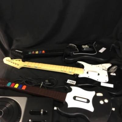 Assorted lot of Guitars, DJ Hero and dongles lot 1490