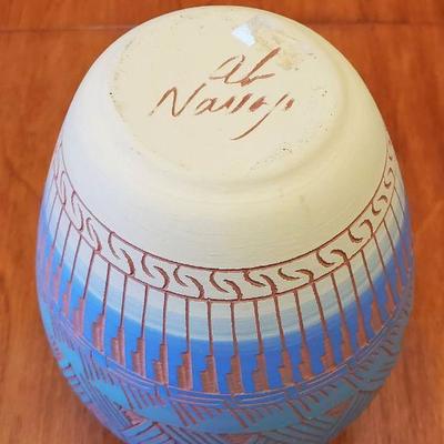 Signed Navajo Pottery Vase