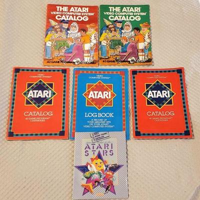 Lot of 6 Early 1980's Atari Catalogs