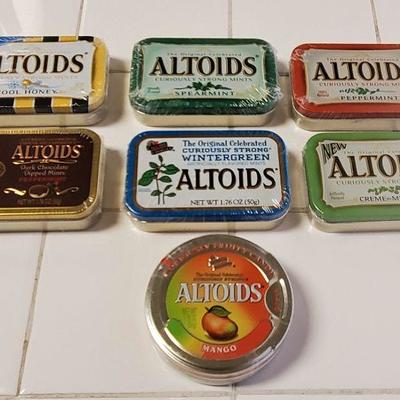 7 Sealed Altoids Tins in Variety of Flavors Lot 1 