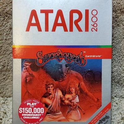 Atari 2600 Swordquest EarthWorld Game Cartridge in Orig Box